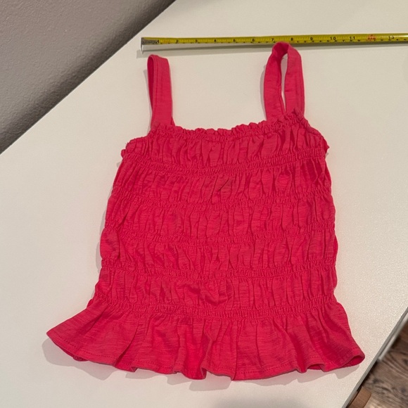 Universal Thread Bright Pink Ruffled Tank Top - Picture 1 of 3